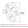 NRC&XRC Pair of 3-3/4"(96mm)316 Stainless Steel Fixed Bail Snap Shackle for Bracelet, Sailboat view 2
