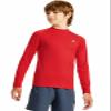 DEVOROPA Youth Boys Compression Thermal Shirts Long Sleeve Undershirt Fleece Baselayer Mock Top Red XS view 1