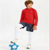 DEVOROPA Youth Boys Compression Thermal Shirts Long Sleeve Undershirt Fleece Baselayer Mock Top Red XS view 3