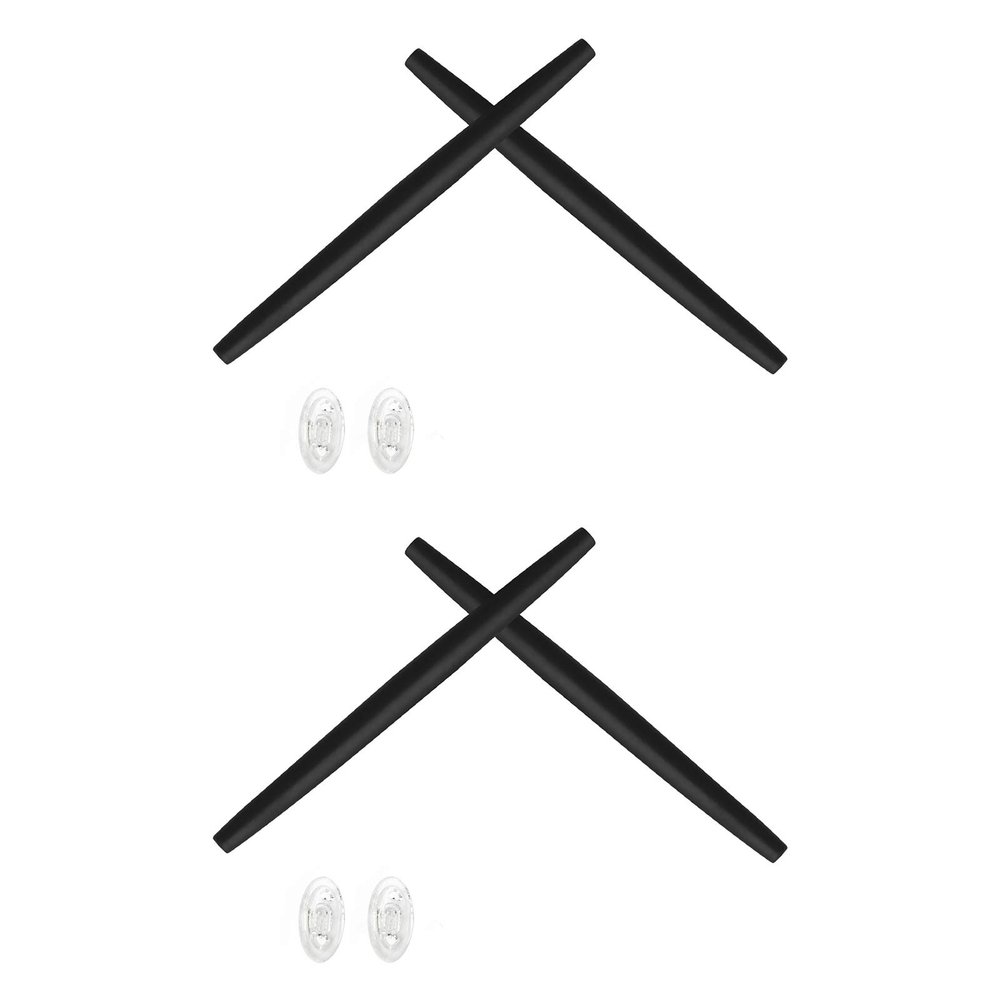2 Pair Black Replacement Earsocks & Nosepieces Kits for Oakley Transistor OX3085
