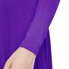 Women Metallic Cross Liturgical Praise Dance Dress Lyrical Dancewear Color Block Full Length Robe Worship Purple + Gold Cross M view 2