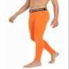 DEVOROPA Boys Leggings Quick Dry Youth Compression Pants Sports Tights Basketball Base Layers Orange S view 2