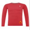 DEVOROPA Youth Boys Compression Thermal Shirt Long Sleeve Fleece Baselayer Soccer Baseball Undershirt Red L view 1