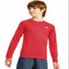 DEVOROPA Youth Boys Compression Thermal Shirt Long Sleeve Fleece Baselayer Soccer Baseball Undershirt Red L view 2