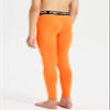 DEVOROPA Boys Leggings Quick Dry Youth Compression Pants Sports Tights Basketball Base Layer Orange L view 3