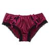 vastwit Silky Satin Ruffled Lace Trim Panties for Men Sissy Knickers French Maid Crossdressing Underwear Wine Red Medium view 4