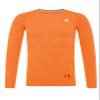 DEVOROPA Youth Boys Compression Thermal Shirt Long Sleeve Fleece Baselayer Soccer Baseball Undershirt Orange XL view 1