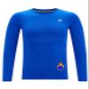 DEVOROPA Youth Boys Compression Thermal Shirt Long Sleeve Kids Fleece Baselayer Soccer Baseball Undershirt Royal Blue XL view 1