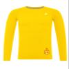 DEVOROPA Youth Boys Compression Thermal Shirt Long Sleeve Kids Fleece Baselayer Soccer Baseball Undershirt Yellow L view 1