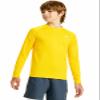 DEVOROPA Youth Boys Compression Thermal Shirt Long Sleeve Kids Fleece Baselayer Soccer Baseball Undershirt Yellow L view 2