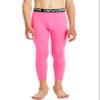 DEVOROPA Youth Boys Compression Pants 3/4 Length Sports Tights Leggings Soccer Basketball Base Layer Pink L view 2