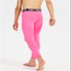 DEVOROPA Youth Boys Compression Pants 3/4 Length Sports Tights Leggings Soccer Basketball Base Layer Pink L view 4