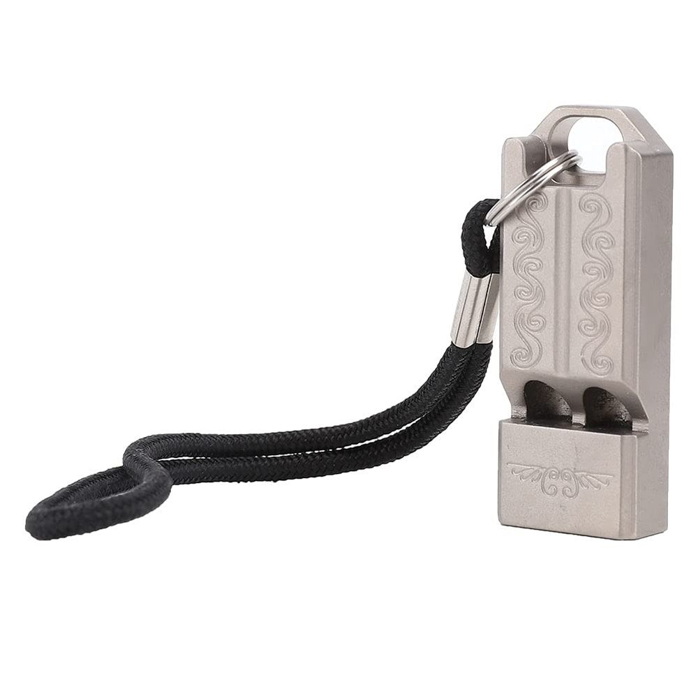 Emergency Whistle Double Tubes Outdoor Survival Whistle High Pitch with Lanyard for Hiking Camping Boating Fishing Sports Dog Training