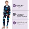Rocky Thermal Underwear Kids, Boys Thermal Underwear Set Long Johns Thermals Kids Base Layer kid thermals top bottom set Boys Winter Clothes Shirt & Pants, Ski/Extreme Cold (Space, Small) view 2