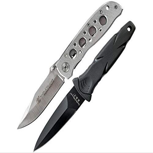 Smith & Wesson 1105619 On/Off Duty Fixed Blade & Linerlock Folding Knife Combo