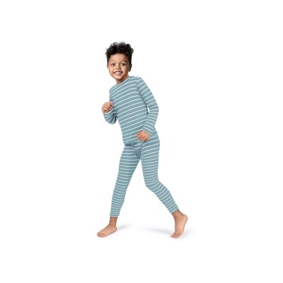 Rocky Thermal Underwear Kids, Boys Thermal Underwear Set Long Johns Thermals Kids Base Layer kid thermals top bottom set Boys Winter Clothes Shirt & Pants, Ski/Extreme Cold (Seafoam Stripe, X-Small)