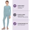 Rocky Thermal Underwear Kids, Boys Thermal Underwear Set Long Johns Thermals Kids Base Layer kid thermals top bottom set Boys Winter Clothes Shirt & Pants, Ski/Extreme Cold (Seafoam Stripe, X-Small) view 2