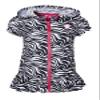 Beach Coverups for Girls Swimsuit Cover Up Cotton Terry Hood Swim Robe Swimwear - Zebra Print (Size 5/6) view 1