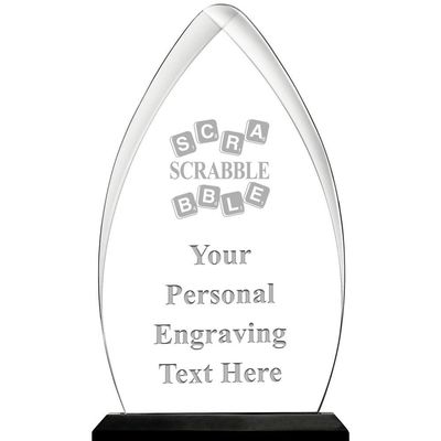 Crown Awards Scrabble Acrylic Award, 6.75" H Personalized Scrabble Game Award with Custom Engraving Prime