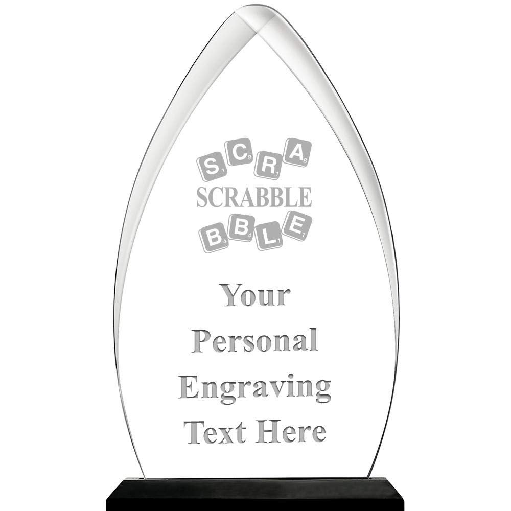 Crown Awards Scrabble Acrylic Award, 6.75" H Personalized Scrabble Game Award with Custom Engraving Prime