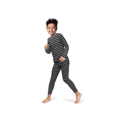 Rocky Thermal Underwear Kids, Boys Thermal Underwear Set Long Johns Thermals Kids Base Layer kid thermals top bottom set Boys Winter Clothes Shirt & Pants, Ski/Extreme Cold (Black Stripe, Small)