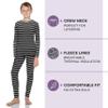 Rocky Thermal Underwear Kids, Boys Thermal Underwear Set Long Johns Thermals Kids Base Layer kid thermals top bottom set Boys Winter Clothes Shirt & Pants, Ski/Extreme Cold (Black Stripe, Small) view 2