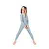 Rocky Thermal Underwear Kids Girls Thermal Underwear Set Long Johns kid Thermals Kid Base Layer kids thermals top bottom set, Thermal Set inner fleece, Small, Seafoam Striped view 1