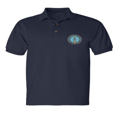 ALLNTRENDS Men's Polo T Shirt US Air National Guard Embroidered Military Shirt (2XL, Navy Blue)
