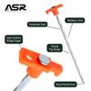 12-Piece Galvanized Steel Tent Pegs - Orange Garden Stakes view 4
