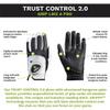 HIRZL Trust Control 2.0 Golf Glove, All Weather Mens Golf Glove, White/Black, Kangaroo Leather Palm, Cabretta Leather Backhand, Trusted by Pros, Sweat Free, Ultimate Grip view 2