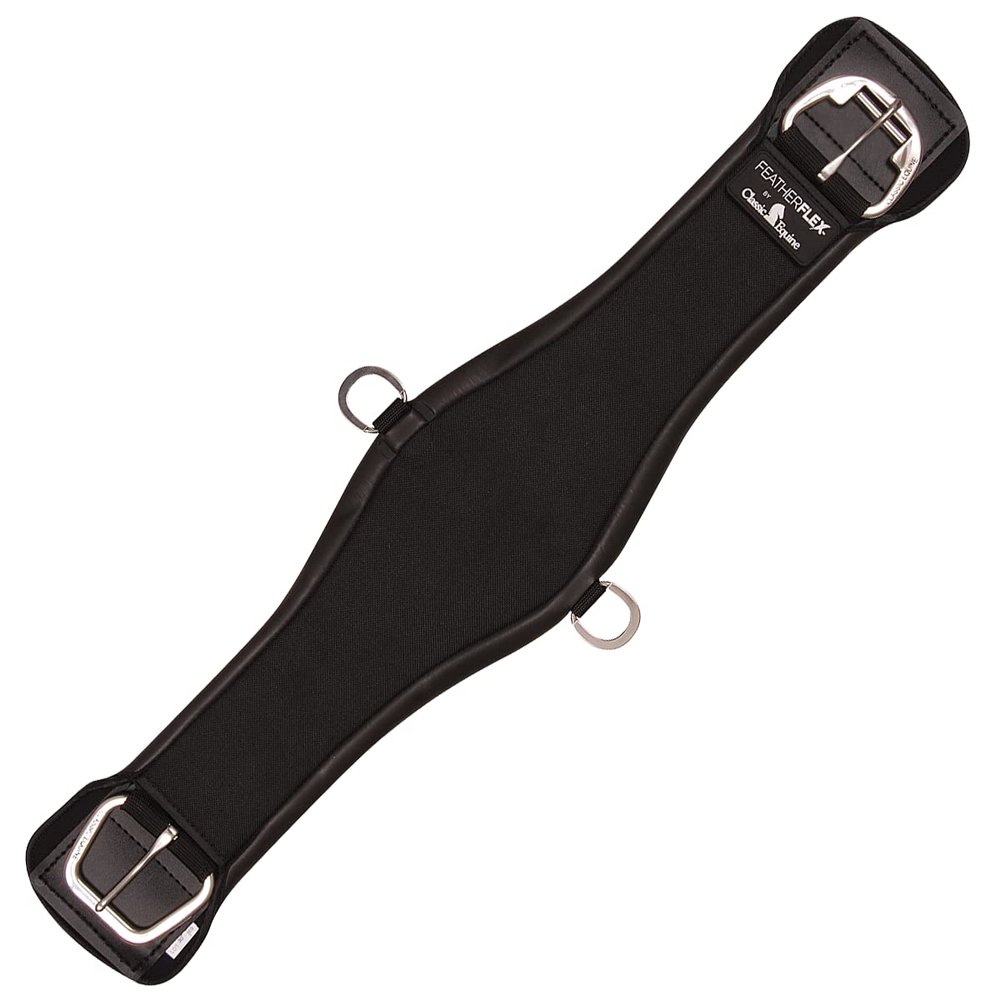 Classic Equine Featherflex Roper Cinch, Black, 26-inch
