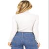 Ambiance Apparel Women's Ribbed Long Sleeve Turtleneck Top (M, Ivory) view 3
