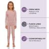 Rocky Thermal Underwear Kids Girls Thermal Underwear Set Long Johns kid Thermals Kid Base Layer kids thermals top bottom set, Pink Striped, Small, Standard-185 GSM, THERMALS SET view 2
