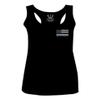 0084. American Flag Thin Blue Line Police Lives Matter Support Patriotic NY Sheriff Women's Tank Top Racerback (Black, X Small) view 1