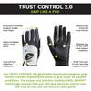 HIRZL Trust Control 2.0 Golf Glove, All Weather Mens Golf Glove, White/Black, Kangaroo Leather Palm, Cabretta Leather Backhand, Trusted by Pros, Sweat Free, Ultimate Grip view 2