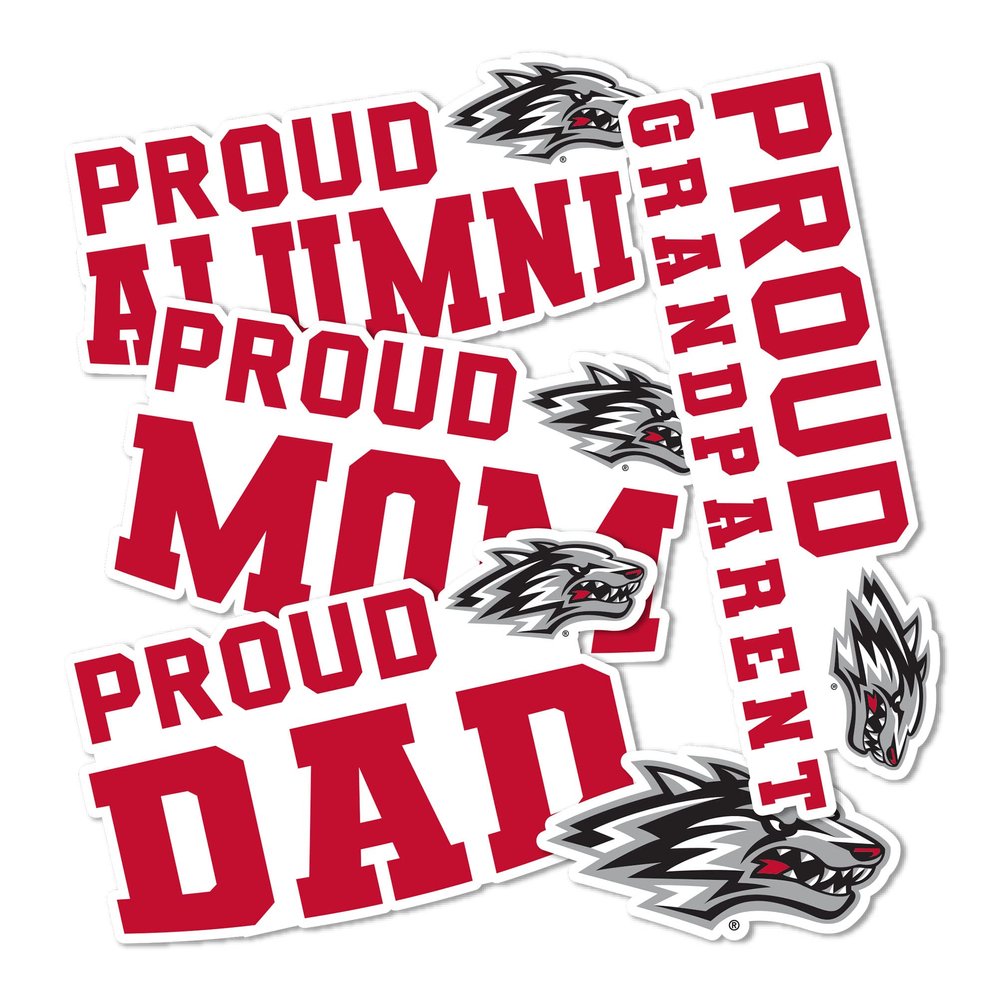 Desert Cactus University of New Mexico Sticker Lobos Vinyl Decal Laptop Water Bottle Car Scrapbook (Family Full Sheet)