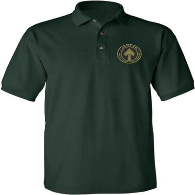 ALLNTRENDS Men's Polo T Shirt Special Operations Command Embroidered USSOCOM (M, Forest Green)