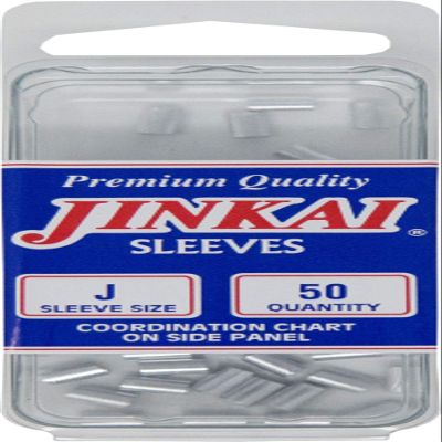 JINKAI Fluorocarbon/Monofiliment Leader Crimping Sleeves 50 Pack Mono Fluoro Leader Crimp Sleeve (J)