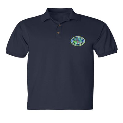ALLNTRENDS Men's Polo T Shirt United States Strategic Command Embroidered Shirt (XL, Navy Blue)