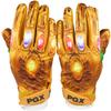 PGX Power Stones Football Receiver Gloves - Comfortable, Lightweight, Super Grip Finger Fit for Adult & Youth - Flexible (Golden, Small) view 1