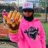 PGX Power Stones Football Receiver Gloves - Comfortable, Lightweight, Super Grip Finger Fit for Adult & Youth - Flexible (Golden, Small) view 2