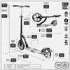 Crazy Skates Foldable Kick Scooter - Kick Scooters for Adults, Teens and Kids with Carrying Strap - Fast Folding, Adjustable Handlebars and Lightweight - New York City Scooter (NYC) - Black view 4