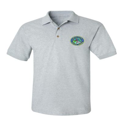 ALLNTRENDS Men's Polo T Shirt United States Strategic Command Embroidered Shirt (XL, Sporty Grey)