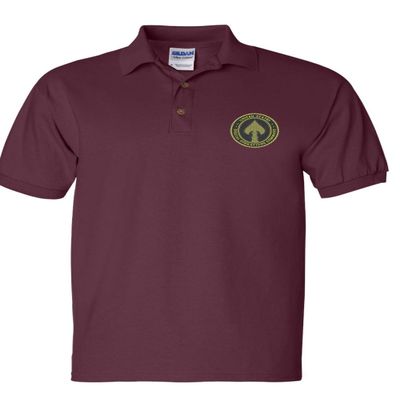 ALLNTRENDS Men's Polo T Shirt Special Operations Command Embroidered USSOCOM (XL, Maroon)