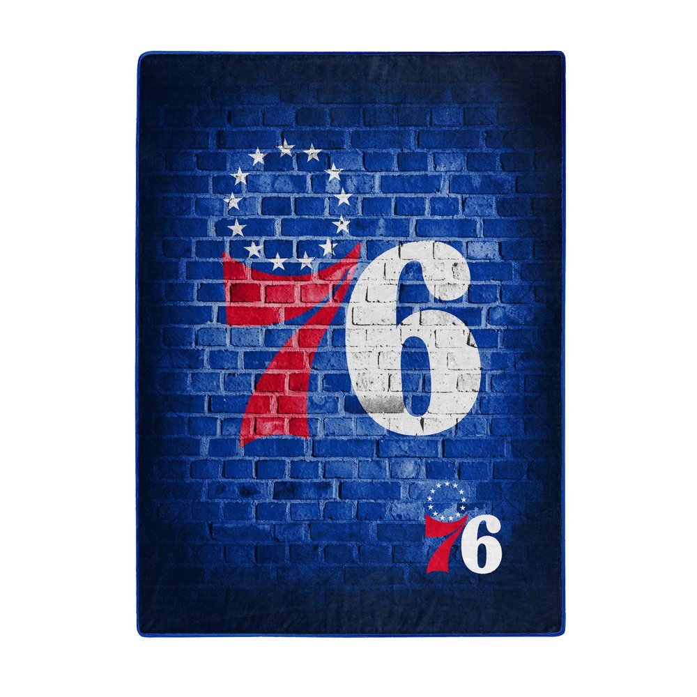 NORTHWEST Company Philadelphia 76ers Street Raschel Throw Blanket, Multicolor (1NBA680010020RET)