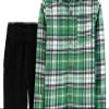 Carter's Boys' 2-Piece Long Sleeve Top and Pants Set (2T, Black/Green Plaid) view 2
