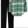 Carter's Boys' 2-Piece Long Sleeve Top and Pants Set (2T, Black/Green Plaid) view 3