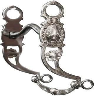 Showman Stainless Steel Silver Show Bit w/Low Port Mouth
