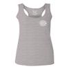 0058. American Flag Thin Red Line Firefighter Support Seal Women's Tank Top Racerback (Light Gray X Small) view 1