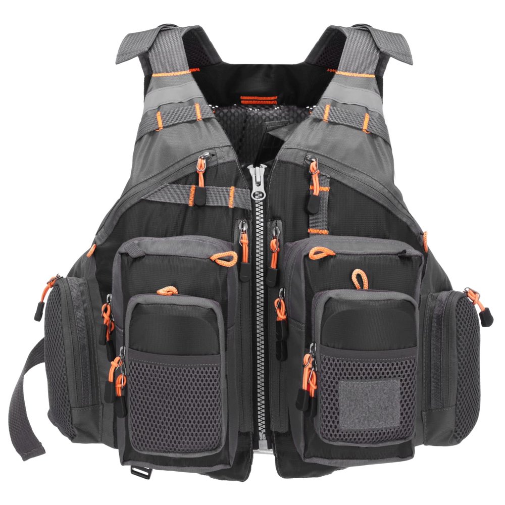 LIXADA Fly Fishing Vest Multi Pocket Adjustable Fishing Jacket Breathable Mesh Waistcoat Outdoor Fishing Gear for Men Women
